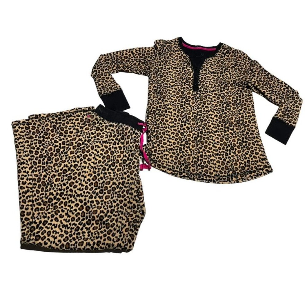 Betsey Johnson Cheetah Print Pajama Set Size Small